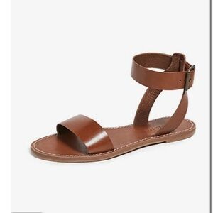 Madewell The Boardwalk Ankle-Strap Sandal brown 10 leather